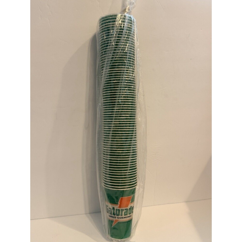 Gatorade Cup Sleeve- "Un-Used" Wax Paper Cups- 1980's/1990's  Vintage Lot Of 71